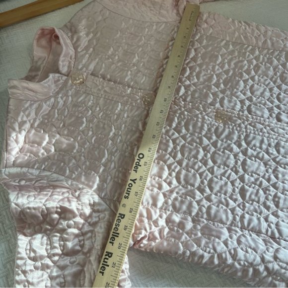 Oscar de la Renta for Neiman Marcus Quilted Pink Robe trench coat - Picture 9 of 15